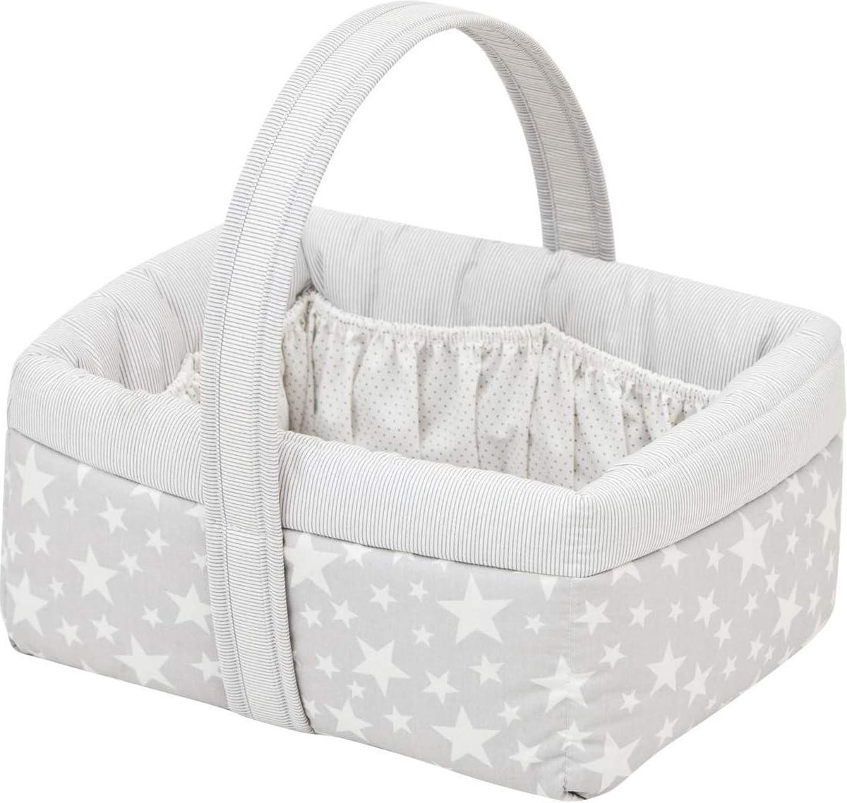 Goedkoopste Opbergmand collectie ster grijs - Cellofan 35061 met deksel