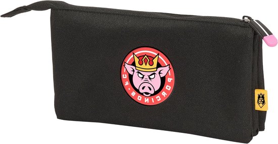 Foto: Porcinos pennenetui voor kinderen schoolleeftijd comfortabel en veelzijdig kwaliteit en duurzaamheid 22 x 3 x 12 cm zwart casual standaard 