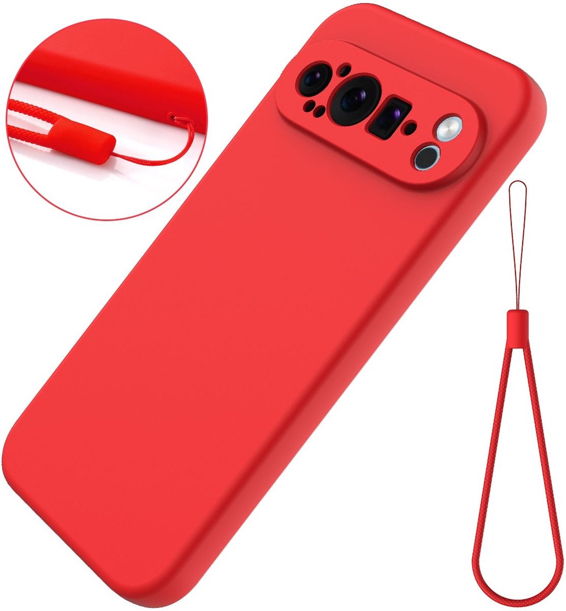 Mobigear Hoesje geschikt voor Google Pixel 9 Pro XL Telefoonhoesje Flexibel TPU | Mobigear Colors Backcover | Pixel 9 Pro XL Case | Back Cover - Rood