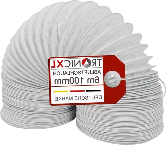 Daniplus Afvoerslang, voor airconditioning, wasdroger of afzuigkap, flexibel, van pvc, diameter 150 mm, lengte 6 m