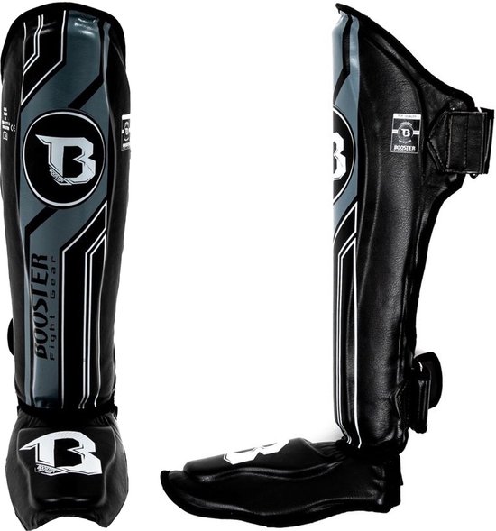 Booster Fightgear scheenbeschermers - BSG V9 BLACK/GREY - M