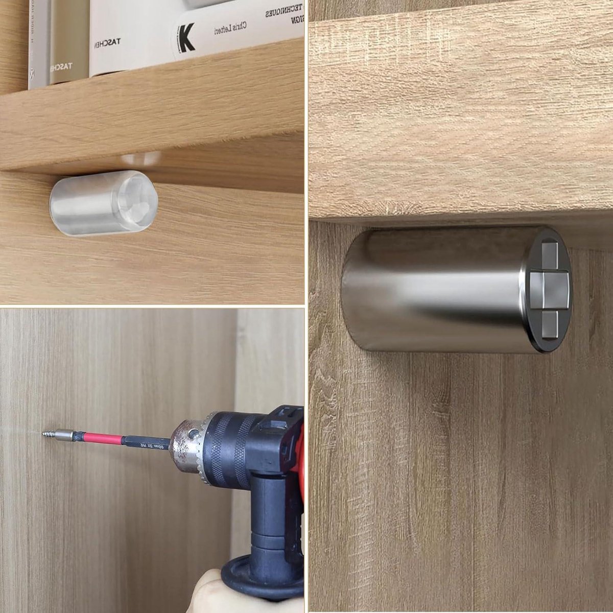 AMZSKU 10 stuks onzichtbare plankdragers, 100 mm, zwevende plankhouders van massief ijzer, voor wandmontage, decoratie, kast, meubels
