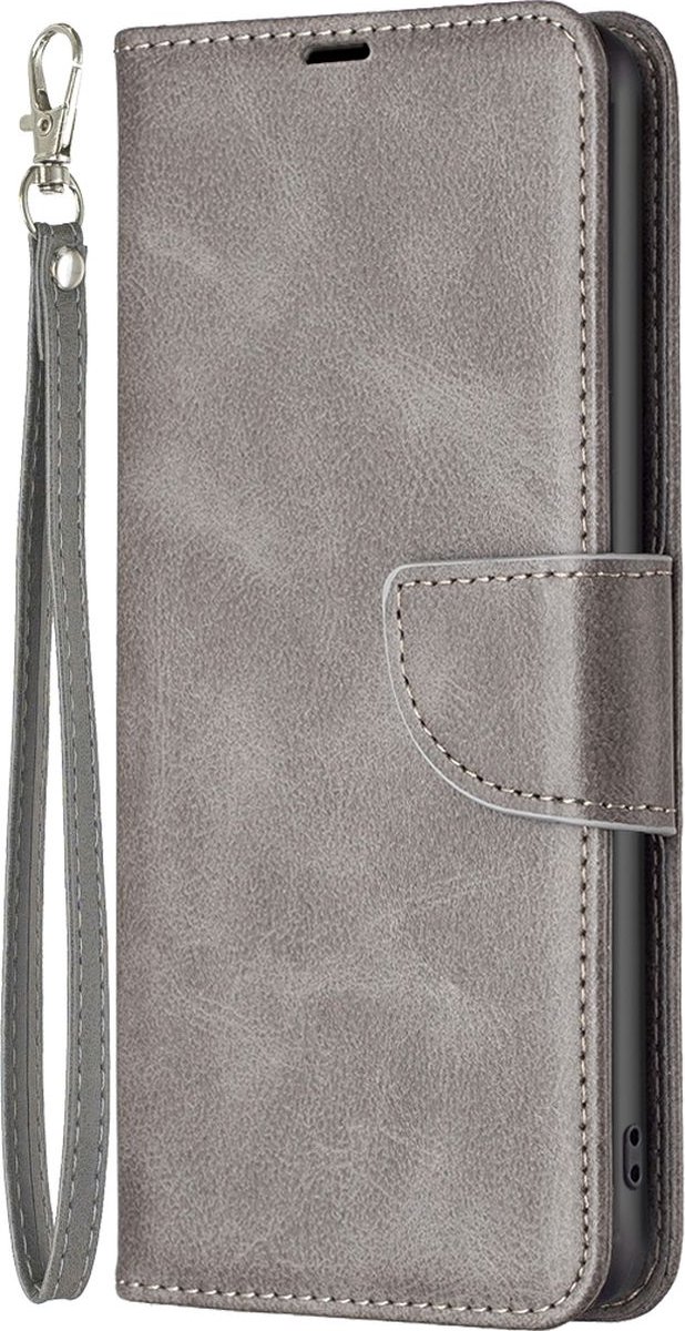 Mobigear Telefoonhoesje geschikt voor Apple iPhone 16 Pro Hoesje | Mobigear Excellent Bookcase Portemonnee | Pasjeshouder voor 3 Pasjes | Telefoonhoesje voor Pinpas / OV Kaart / Rijbewijs - Grijs