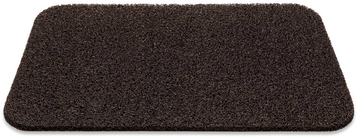 Hamat Mat Curly 80x60 cm - Deurmat - Bruin