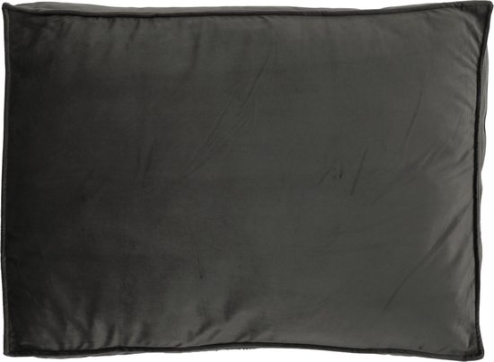 Wooff Matraskussen Uni Velours Antraciet - Hondenmatras - 70x110x15 cm