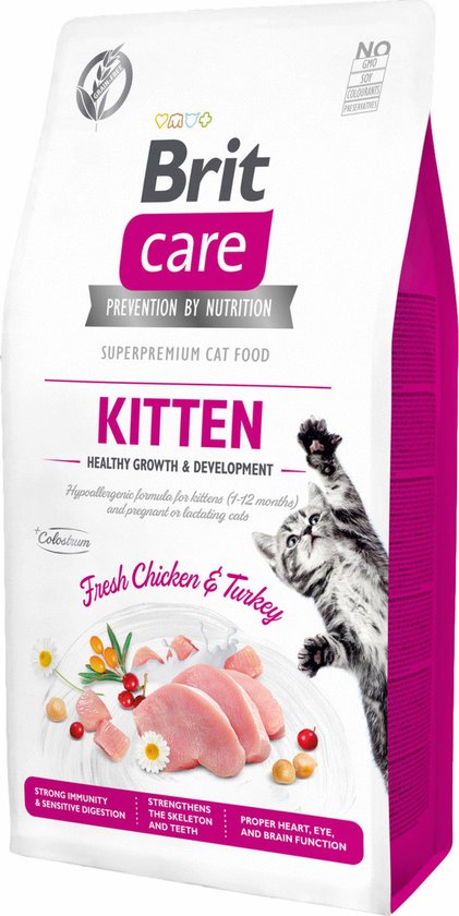 Brit Care Cat Grainfree Kitten Fresh Chicken & Turkey 7 kg - Kat