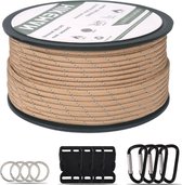 Demeras 550 Paracord Fallschirmschnur – 100 M, 9 Strang, Reflektierend, Für Outdoor & Survival