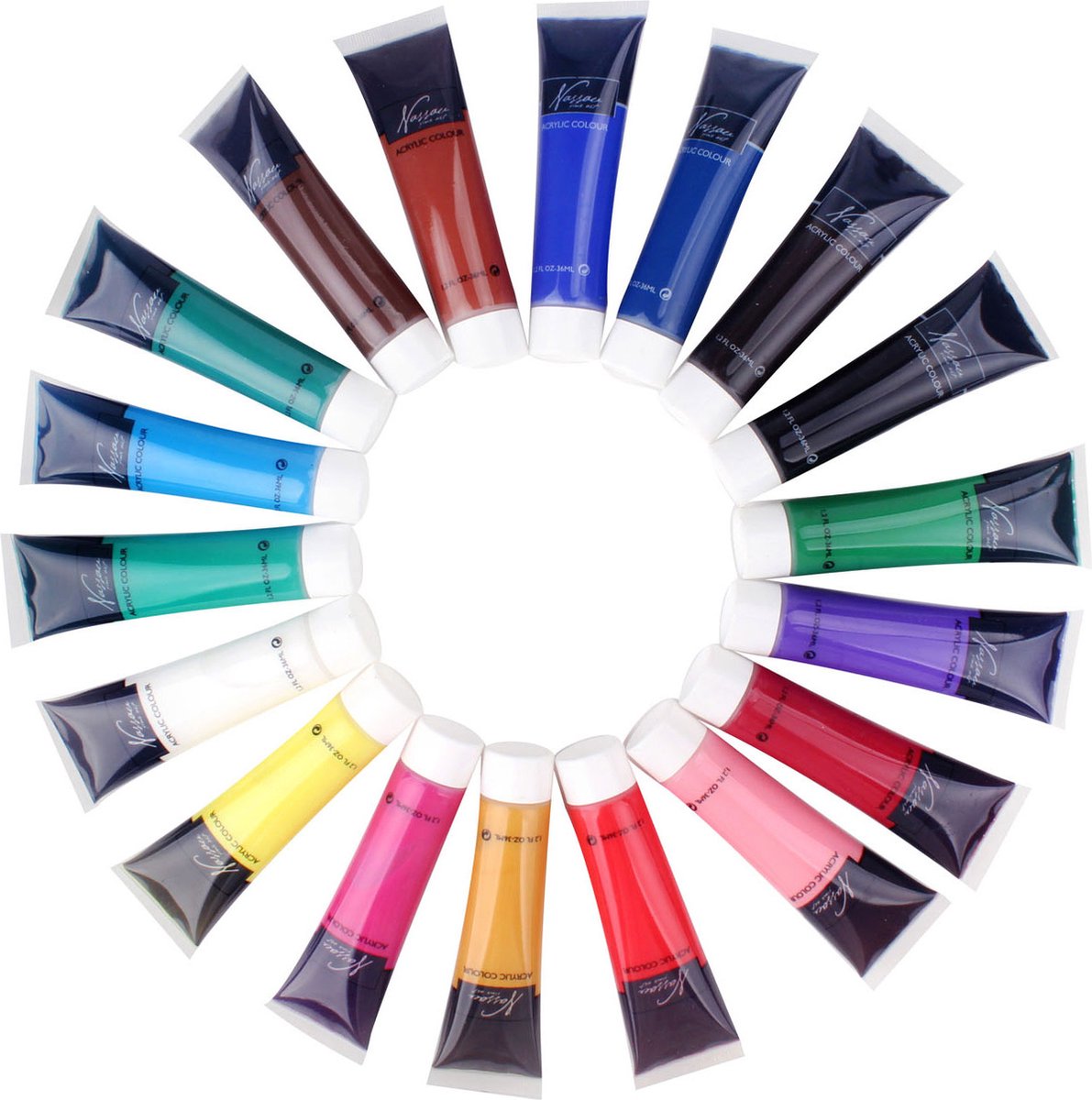 HIMI Pouring Acryl set - 4 kleuren 59ml Silicone oil 15ml - Forest | Be Creative Shop