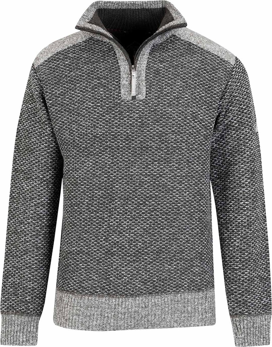 BJØRNSON Thymo Fijn Gebreide Pullover Heren Fleece Gevoerd Olijfgroen
