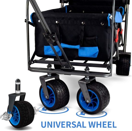 Yinleader Aluminium trapklimmer, handwagen, opvouwbaar, uiterst robuust, extra lange handgreep, 106 cm, vier 360 graden universele wielen, inclusief boodschappendoos en expandertouw