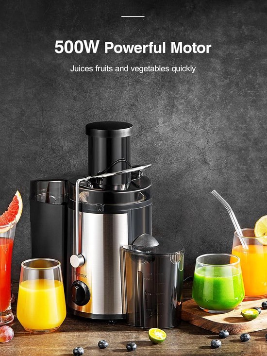 Sapcentrifuge, 400 W, sapcentrifuge voor groenten en fruit, 3 snelheden, elektrische citruspers met reinigingsborstel, gemakkelijk te reinigen, BPA-vrij (rood Sapcentrifuge, 400 W, sapcentrifuge voor groenten en fruit, 3 snelheden, elektrische citruspers met reinigingsborstel, gemakkelijk te reinigen, BPA-vrij (rood
