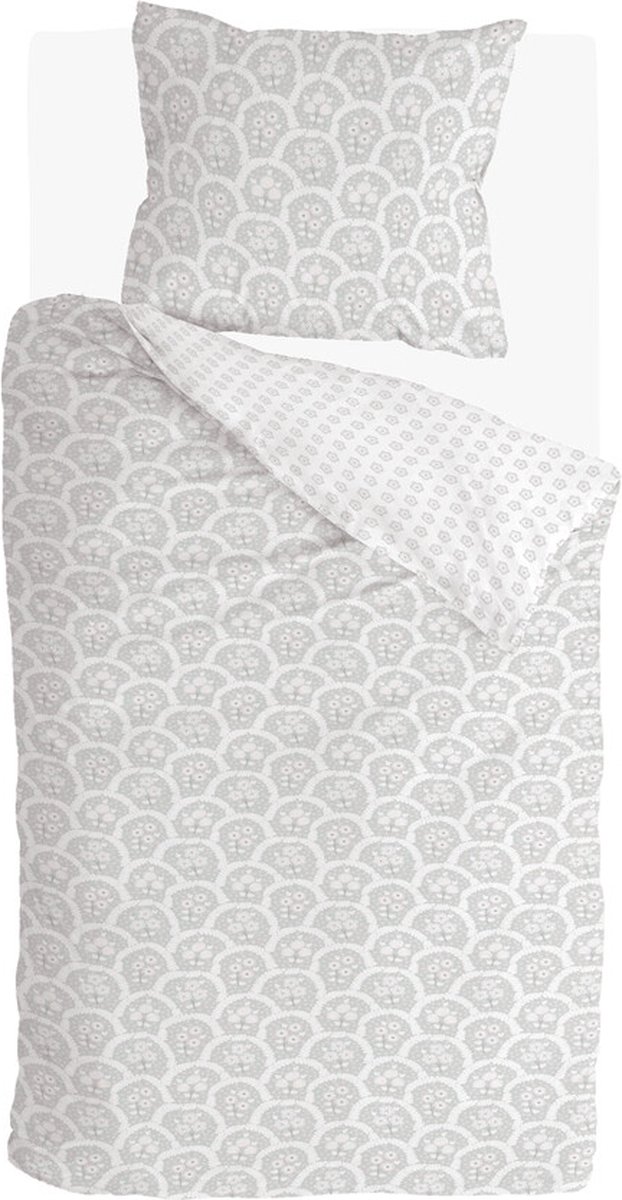 Walra Dekbedovertrek Vintage Memory - 140x220 - 100% Katoen (BCI) - Grijs
