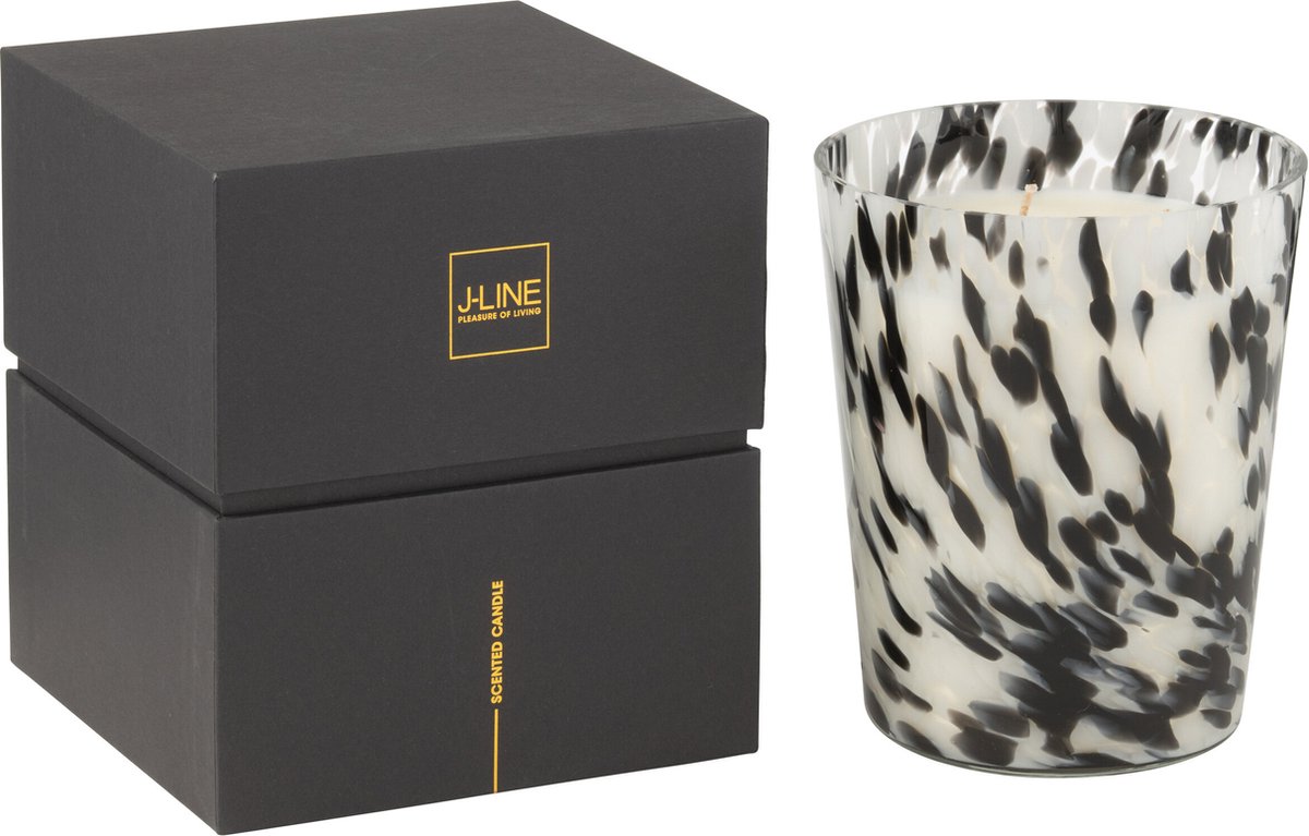J-Line geurkaars Noa - Stone & Rock - zwart/wit - medium - 68U Multi