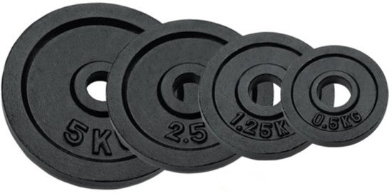 2 Disques D'Haltères 2,5 Kg - Fonte Chromée Diamètre 30 Mm - L.A. SPORTS