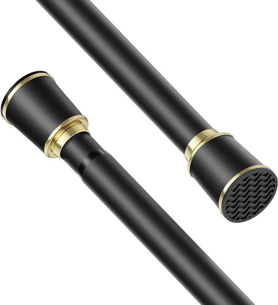 thumbnail: Siler Telescoopstang 120-290cm - Douchegordijnstang Zonder Boren, Roestvrij Staal, Zwart