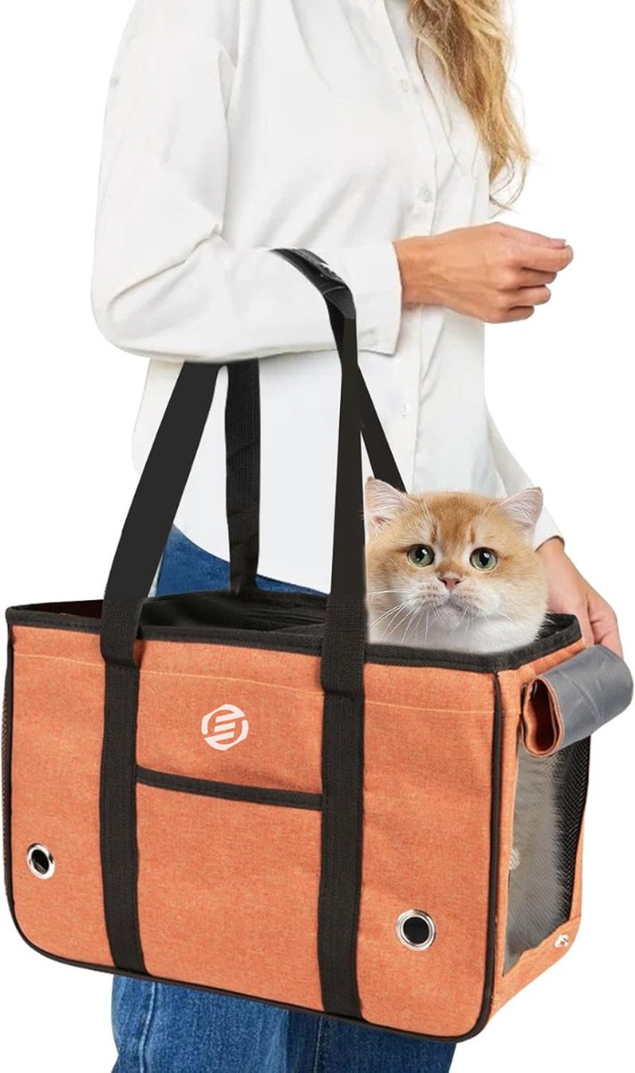 Equivera Katten Vervoersbox - Kattenvervoersbox - Reistas Katten - Reismand - Kattendraagtas - Transporttas