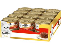 Gourmet Gold Hartig Torentje - 24 x 85 g - Rund - Kattenvoer Natvoer