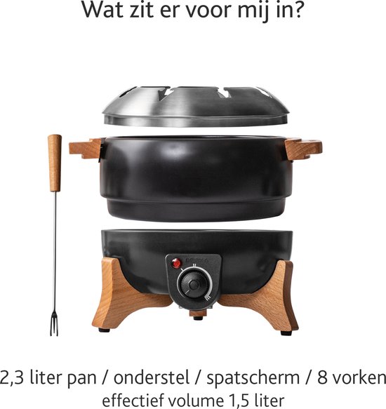 Boska Electric Fondue Set Party/For Cheese Fondue, Chocolate Fondue, Hotpot, Oil Tondue/Temperature Controller/Extra Long Power Cord/8 Forks / 2.3 Litres/With Notch for 8 Fondue Forks Boska Electric Fondue Set Party/For Cheese Fondue, Chocolate Fondue, Hotpot, Oil Tondue/Temperature Controller/Extra Long Power Cord/8 Forks / 2.3 Litres/With Notch for 8 Fondue Forks
