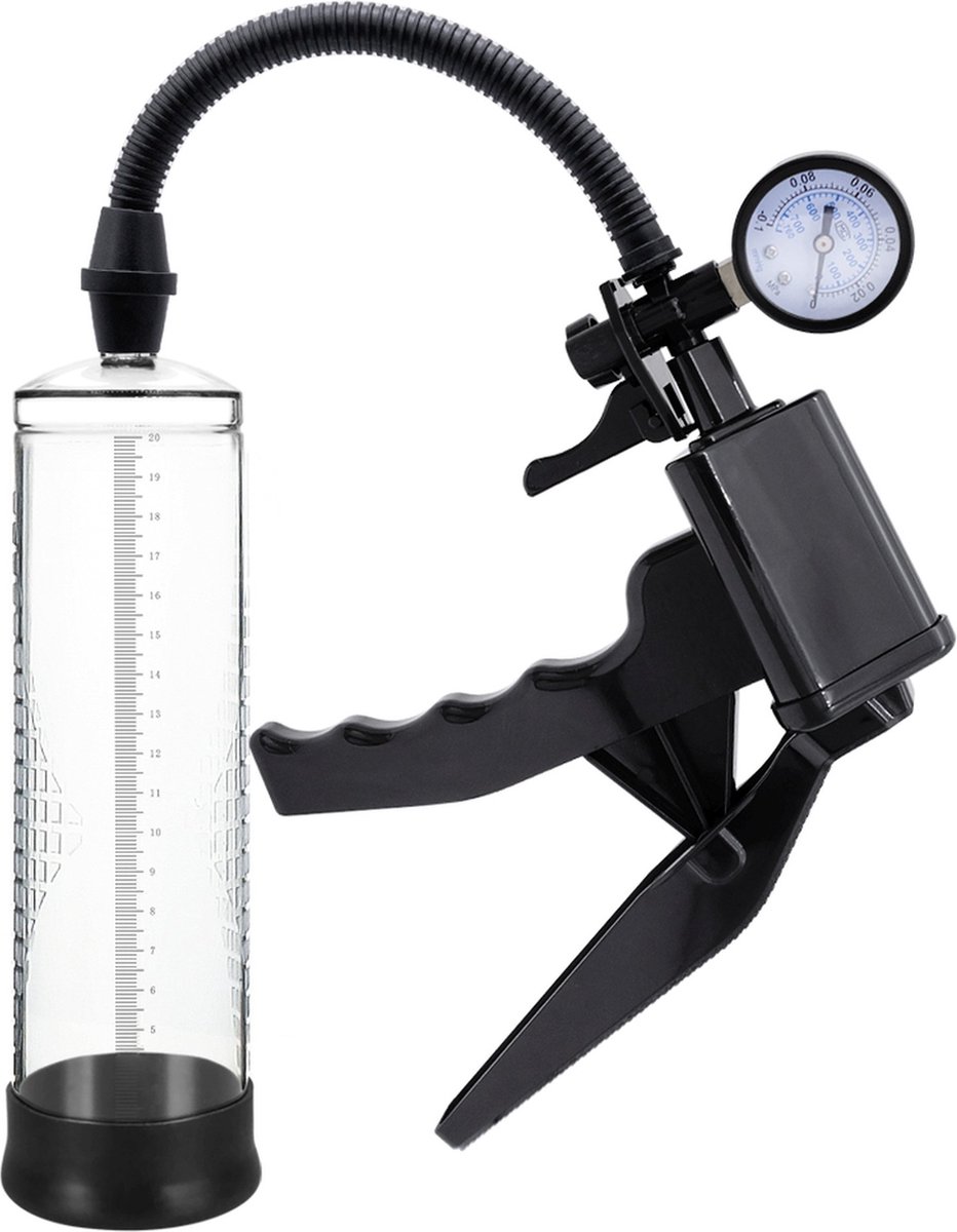 Bossoftoys - Passion Powerpump - gave Penis pomp met spannings meter - handig in gebruik - pomp m op voor een mega erectie