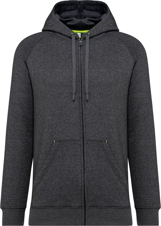 SportSweatshirt Unisexe L Proact Manches longues Gris Foncé Chiné 65% Polyester, 35% Katoen