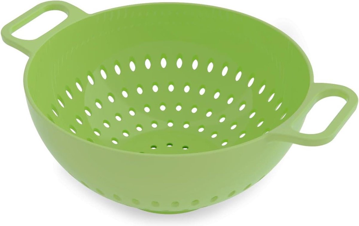 Colander melaminezeef met hoogglans afwerking - groen large - handig in gebruik