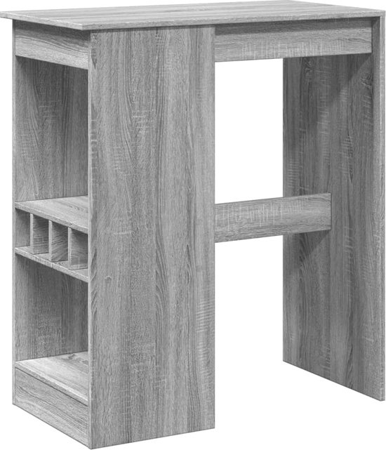 vidaXL Bartafel met rekken 90x40x103,5 cm bewerkt hout oud houtkleurig