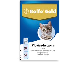 Bolfo Gold 40 Anti vlooienmiddel - Kat - 0 Tot 4 kg - 2 pipetten