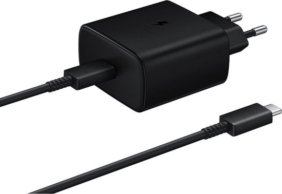 Adaptateur secteur Samsung - Câble USB-C vers USB-C - 45W - 1.8m - Noir