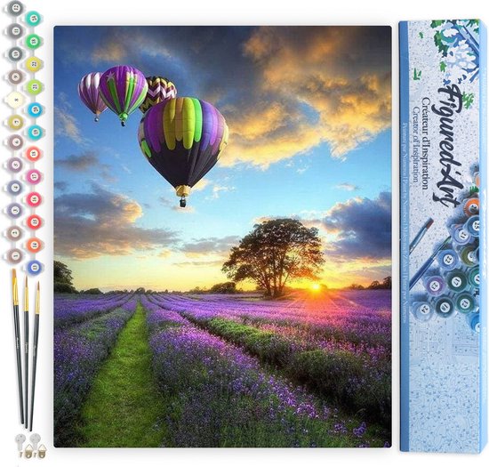 Figured'Art Schilderen op Nummer Volwassenen canvas Strandhuizen