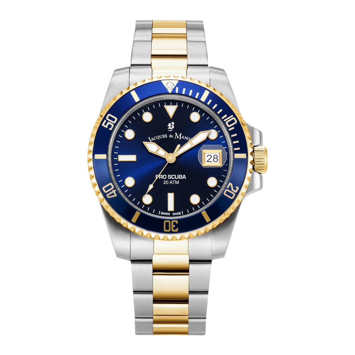 Jacques du Manoir Pro Scuba Herhorloge - Herenhorloge - Ø 40.50 MM