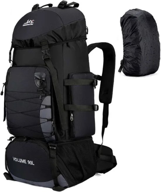 WoYoW® - 90L - Rugzak - Backpacks - Militaire - Tactische - Rugzak - Zwart - Wandelen - Kamperen - Survival - Outdoor - Trekking - 600D Polyester - Backpack Organizer
