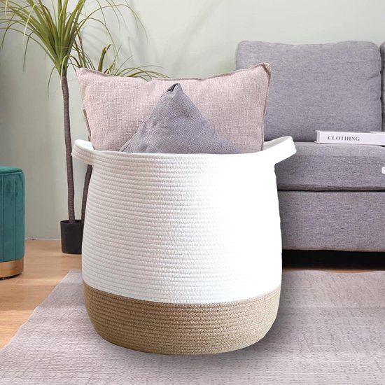 PET ARTIST Hondenspeelgoedmand, opvouwbare hondenspeelgoedbak met comfortabele handgrepen, grote opbergorganizer voor speelgoed voor accessoires, speelgoed, jas en kleding, deken en riem, bruin, 38 x