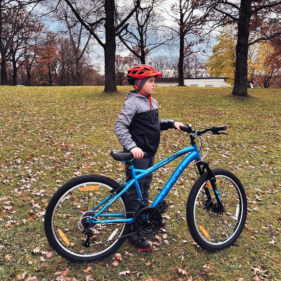 Huffy Extent 24 Inch Kinderfiets Shimano 18 versnellingen Mountainbike voor Jongens en Meisjes 8+ jaar - Blauw van Huffy — afbeelding 5