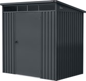 Bol.com AXI Victor Opbergschuur in antraciet metaal – Tuinkast met schuin dak – UV- bescherming - 132 x 192 x 201 cm aanbieding