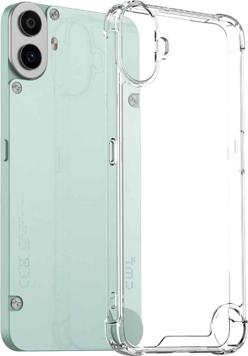 Casemania Hoesje Geschikt voor CMF Phone 1 - Transparant - Anti Shock Hybrid Back Cover