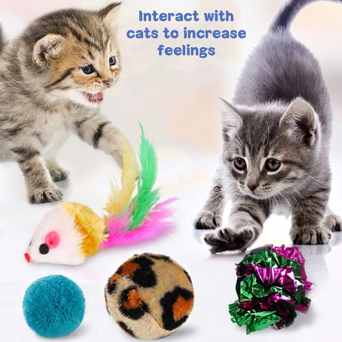 UGBO Interactief Kattenspeelgoed Intelligentie Kattenspeelgoed Kattenhengel Stabiel Met Veren Toverstaf Speelgoed Vliegende Vogel Kattenspeelgoed Met Zuignap Voor Kleine Grote Katten