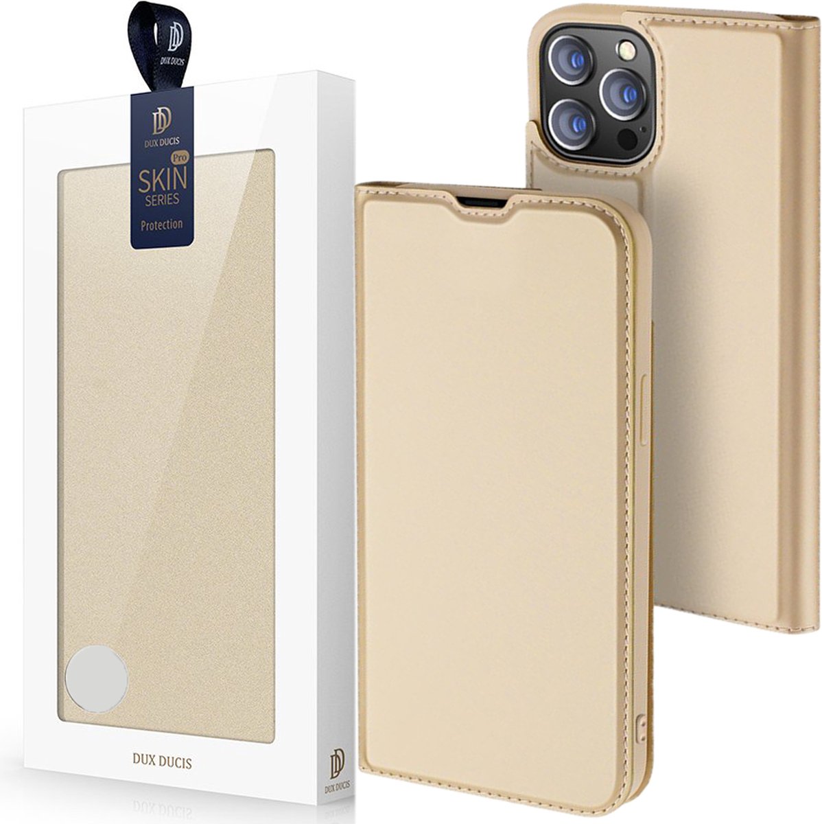 iPhone 13 Pro Hoesje - Dux Ducis Skin Pro Book Case - Goud