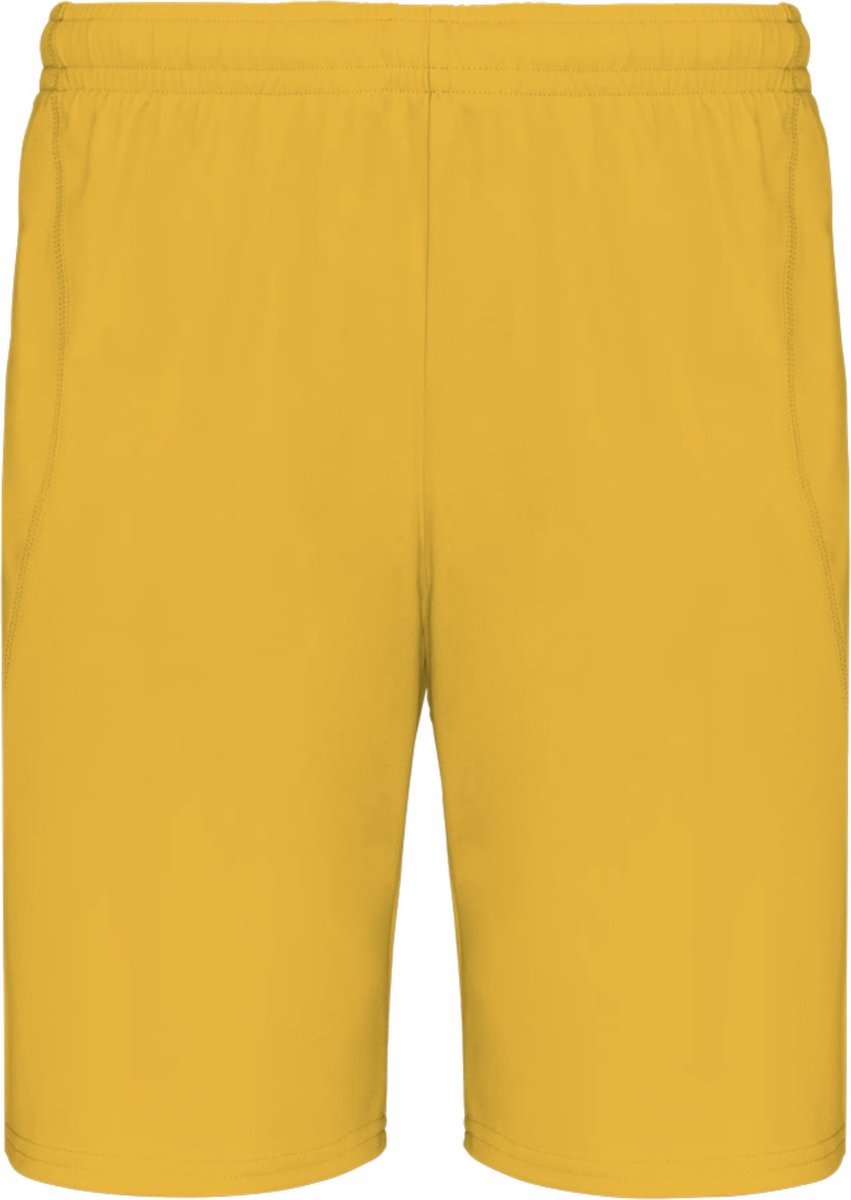Short/Sportbroek/voetbalbroekje PA103, oker GEEL, 10-12 jaar