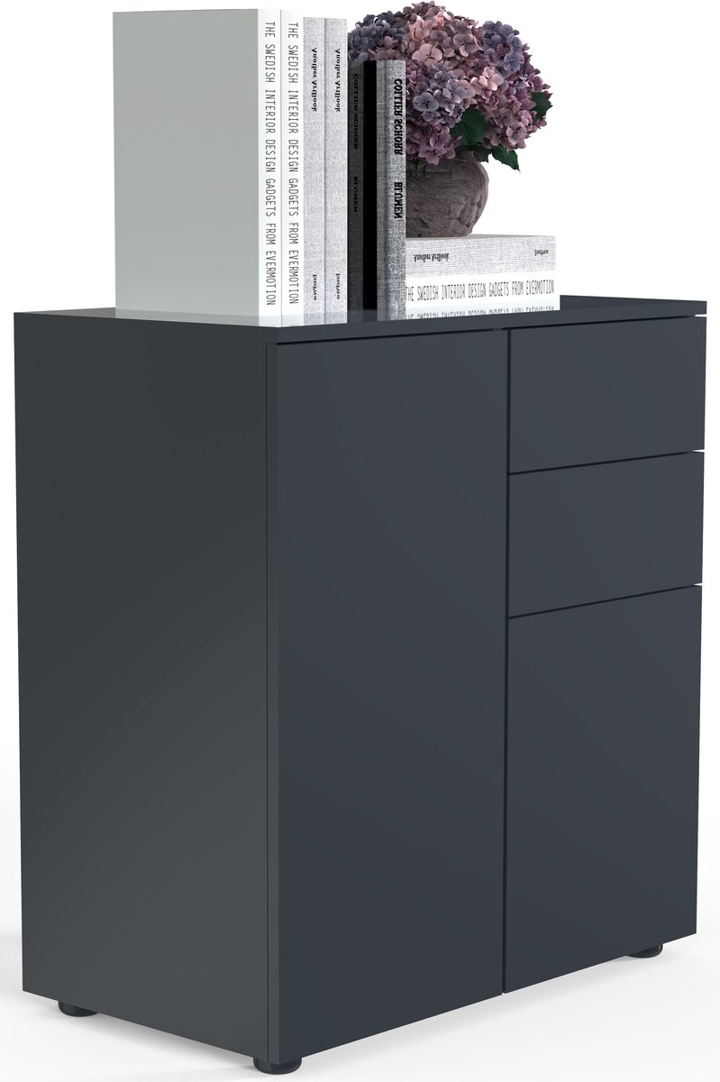 VCM tv-meubel, tv-tafel, slank tv-meubel, tv-tafel, tv-tafel zwart, tv-tafel 43 inch, tv-m