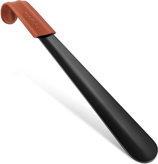 NINEMAX Kleine Metalen Schoenlepel 2 Stuks Reizen Korte Schoenlepel 19cm voor Mannen Vrouwen Ouderen Kinderen,met Haak(Zilver