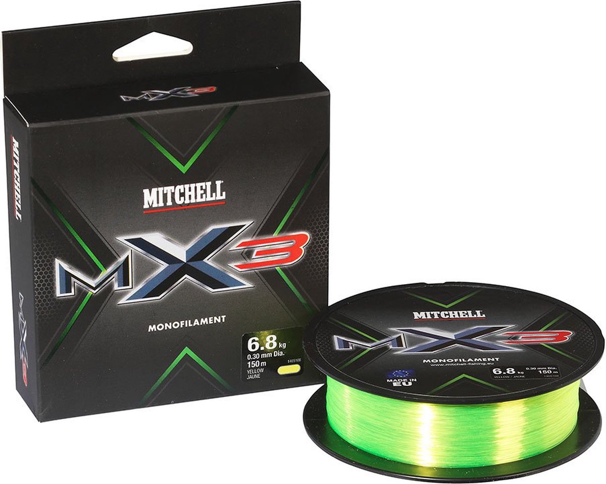 Mitchell MX3 Monofilament 150m 0.20mm Yellow