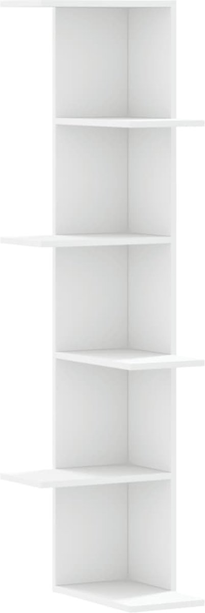 Etagère murale vidaXL Hoekwandschap 36,5x36,5x140 cm bewerkt hout bruin eikenkleurig852633