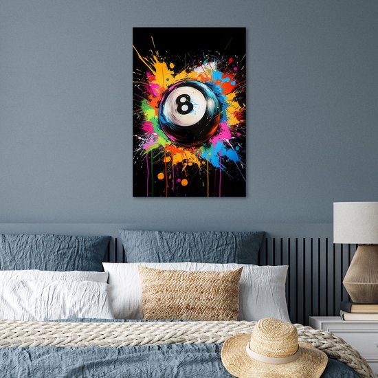 Affiche 40x60 cm - Graffiti - Sport - Boule de Pool - Billard - Posters - Décoration murale pour chambre d'ado - Décoration chambre ado - Accessoires chambre ado