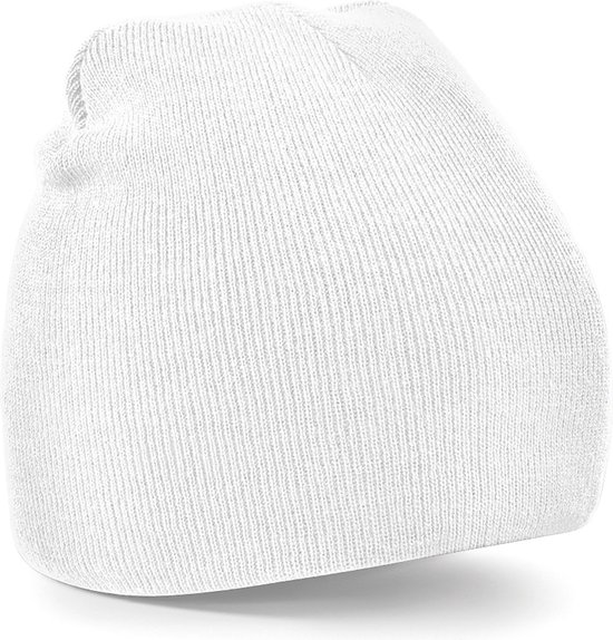 Bonnet d'hiver tricoté chaud en blanc pour adultes - Chapeaux femme / chapeaux homme - 100% polyacrylique - Ligne Basic