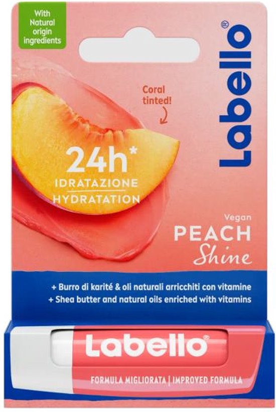 Foto: Labello fruity peach shine vegan