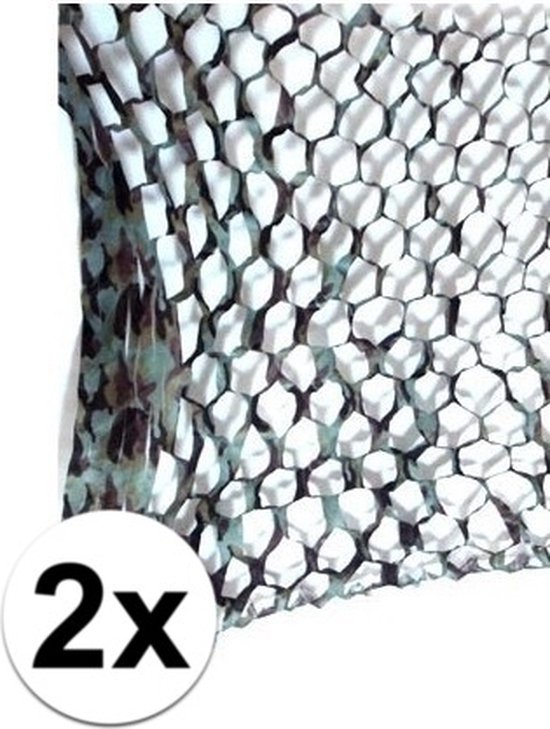 2x stuks Camouflage netten army thema van 240 cm van Techno Tradingadvies — afbeelding 2