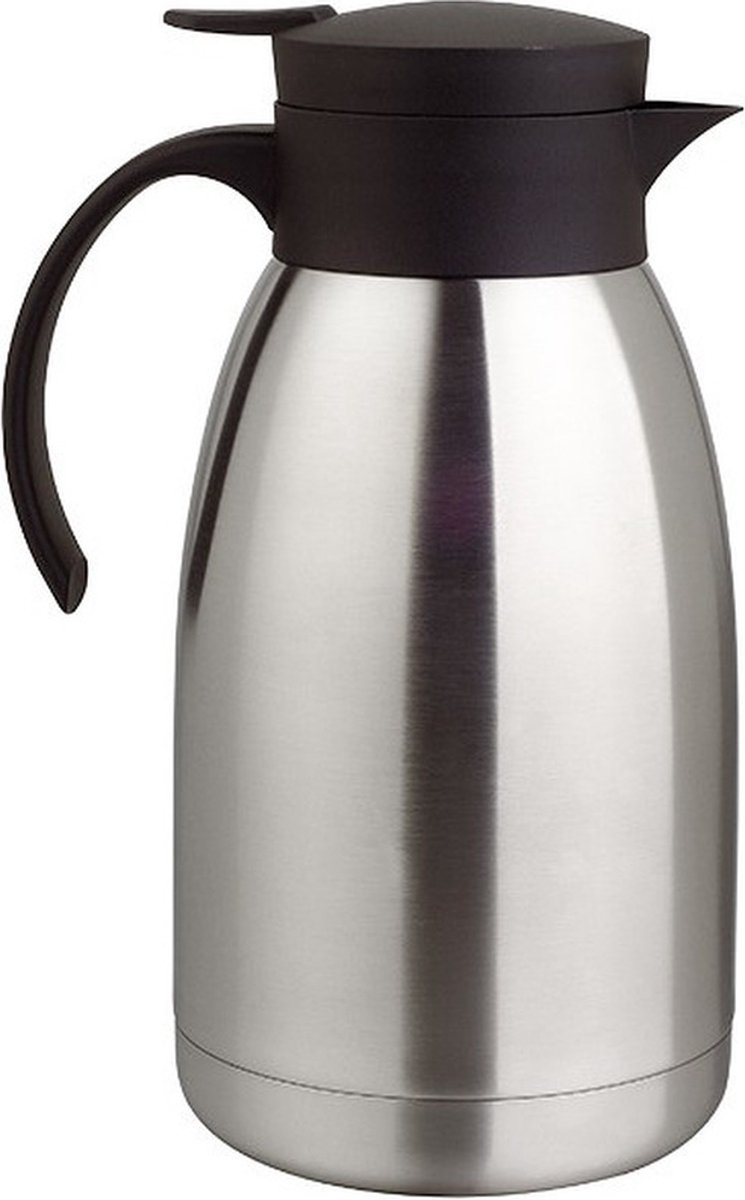 Thermosfles - 2 liter - RVS - 13,5 x 27 cm - isoleerkan - koffiekan - voor warme / koude dranken