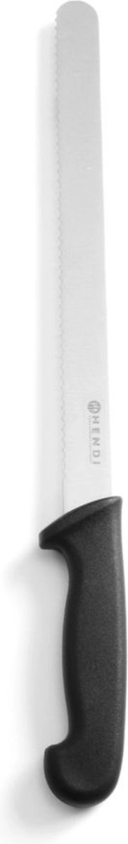 HENDI Broodmes – Golfkartel – Zwart – 430 mm – HACCP Polypropyleen Heft