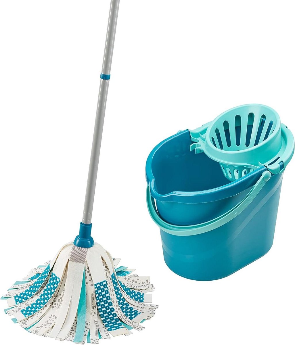 Power Mop 3-in-1 Absorberende vezels Complete dweilset Flexibele viscose mopkopstrips Vloerwisser voor tegels en laminaat