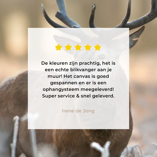 Peinture sur toile 80x120 cm - Décoration murale Cerfs - Animaux - Hiver - Décoration murale murale salon - Décoration chambre - Accessoires de chambre - Peintures